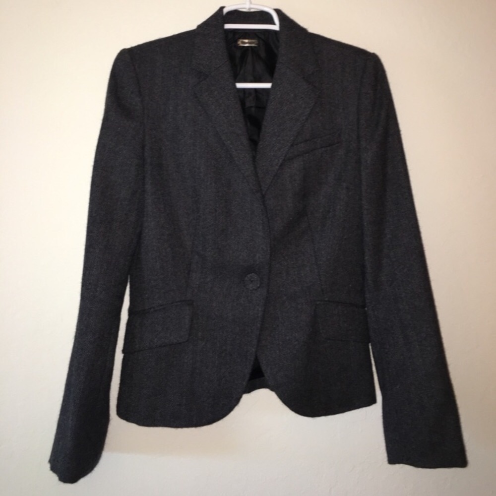 Zara gray herringbone jacket / blazer - size M